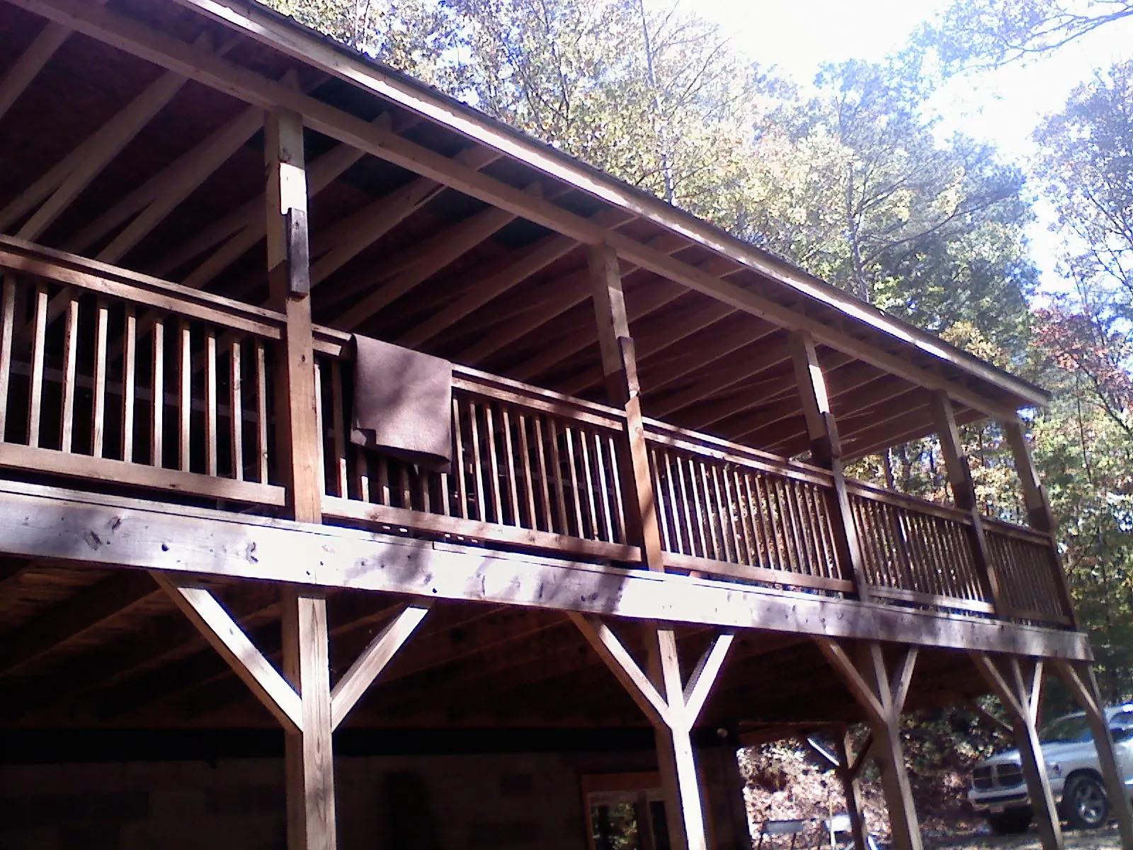 Timber framing under a new elevated porch and deck — Roof Leak Repair in Castleton On Hudson by Roofing Brothers